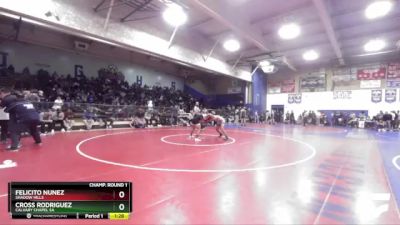 150 lbs Quarterfinal - Cross Rodriguez, Calvary Chapel SA vs Felicito Nunez, Shadow Hills