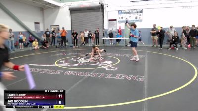 82 lbs Quarterfinal - Jax Goodlin, Mid Valley Wrestling Club vs Liam Curry, Alaska Battle Cats Wrestling Club