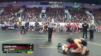 129 lbs Round 2 (4 Team) - Clifford Jones, Clinton vs Cruz Torres, Tecumseh