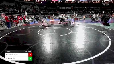 75 lbs Semifinal - Noah Ziobro, Manalapan vs Reid Miles, The Tribe