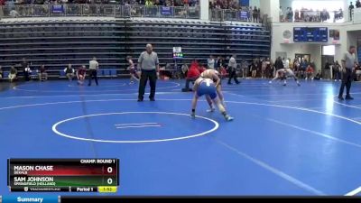 120 lbs Champ. Round 1 - Sam Johnson, Springfield (Holland) vs Mason Chase, Dekalb