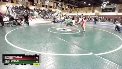 175 lbs Quarterfinal - Noah Sandlin, Poway vs Anthony Vargas, Central East