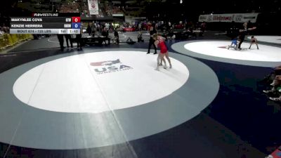 125 lbs 1st Place Match - Makynlee Cova, Golden Tribe Wrestling vs Kenzie Herrera, Reedley High School Wrestling