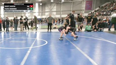74.2-75.8 lbs Champ. Round 1 - Faith Hendren, Lewiston Wrestling Club vs Rhett Austin, Prometheus Wrestling Club