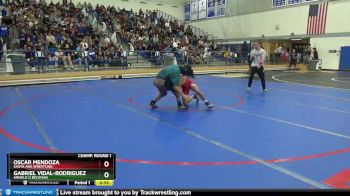 120 lbs Champ. Round 1 - Oscar Mendoza, Santa Ana Wrestling vs Gabriel Vidal-Rodriguez, Arnold O Beckman
