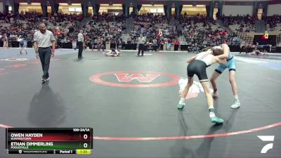 106-2A/1A Quarterfinal - Owen Hayden, Huntingtown vs Ethan Dimmerling, Poolesville