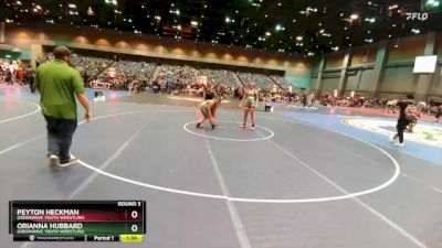 135-145 lbs Round 3 - Peyton Heckman, Greenwave Youth Wrestling vs Orianna Hubbard, Greenwave Youth Wrestling