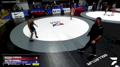 175 lbs Semifinal - Nathan Cordova, California vs Sha`him Kimbrell, Community Youth Center - Concord Campus Wrestling