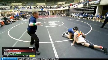 160 lbs Round 2 (4 Team) - Robert `Tate` Flege, LaCrosse Aquinas vs Aaron Hernandez, Hersey