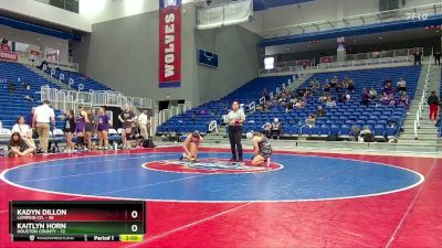 120 lbs Round 1 (16 Team) - Kaitlyn Horn, Houston County vs Kadyn Dillon, Lumpkin Co.