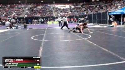 190 lbs Cons. Round 1 - Connor Thorton, Bend Senior vs Logan Royer, Hermiston Oregon