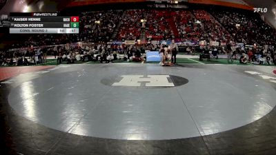 3A 157 lbs Cons. Round 3 - Kaiser Henne, Nampa Christian vs Kolton Foster, Hagerman