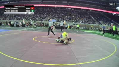 D1-138 lbs Cons. Semi - Gabe Gibbons, Wyandotte Roosevelt vs Josh Vasquez, Grandville HS