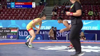 55 kg Qualif. - Ainur Ashimova, Kazakhstan vs Manju Manju, India