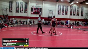 157 lbs Quarterfinal - Hunter Harwood, Southern Oregon vs Magnus McCrackin, Simon Fraser (B.C.)