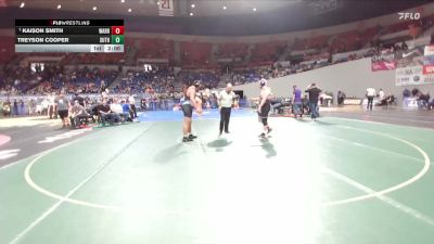 3A Boys 285 lbs Quarterfinal - Kaison Smith, Warrenton Boys vs Treyson Cooper, Sutherlin Boys