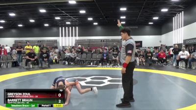 70 lbs Round 2 (8 Team) - Barrett Braun, Team 922 (OH-PA) vs Greyson Zoul, Junior Terps Xtreme (MY)