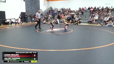 B-10 lbs Quarterfinal - Logan Mehlert, Big Game Wrestling Club vs Kolter Thomson, Morning Sun Tigers