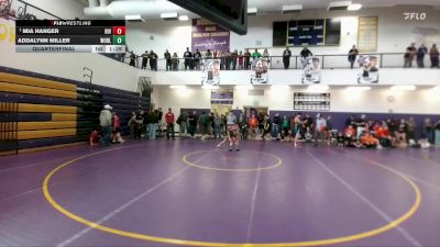 77 lbs Quarterfinal - Mia Hanger, Riverton Middle School vs Addalynn Miller, Worland Middle School