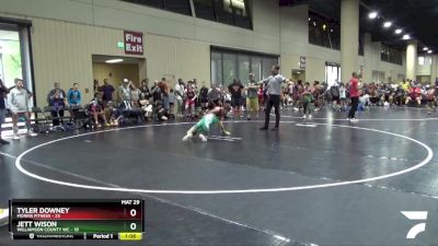 80 lbs Round 5 (6 Team) - Jett Wison, Williamson County WC vs Tyler Downey, Morris Fitness