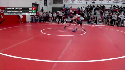 105 lbs Champ. Round 2 - Aubriana Wadley, Westlake vs Chrislyn Carlson, Kemmerer