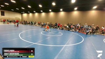 97 lbs Cons. Round 2 - Pierce Berg, Texas Elite Wrestling Club vs Drew Brinkmeier, Liberty Warriors Wrestling Club