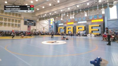 120 lbs Semifinal - Mason Milligan, First State Military Academy vs Gabe Campanelli, Salesianum