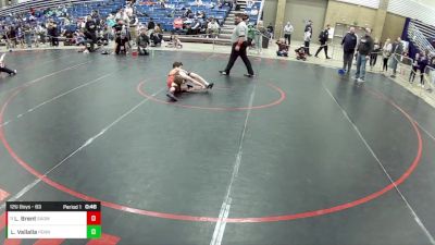 12U Boys - 63 lbs Semis - Liam Brent, Simmons Academy Of Wrestling vs Logan Vallalla, Pennsylvania