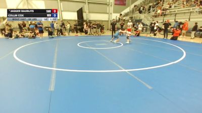88 lbs Champ. Round 2 - Jagger Baublits, Team Aggression Wrestling Club vs Collin Cox, Warden Elite Wrestling