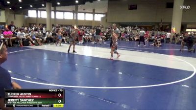 70 lbs Quarterfinal - Jeremy Sanchez, Brother Melchior Wrestling Clu vs Tucker Austin, Tennessee Valley Wrestling Clu