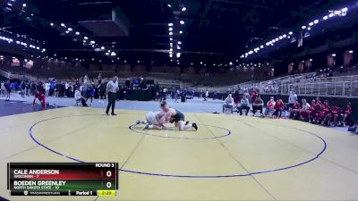 165 lbs Round 3 (4 Team) - Cale Anderson, Wisconsin vs Boeden Greenley, North Dakota State