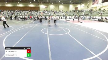 100 lbs Quarterfinal - Mateo Herrera, Chester vs Kash Shayegh, Titan Wrestling