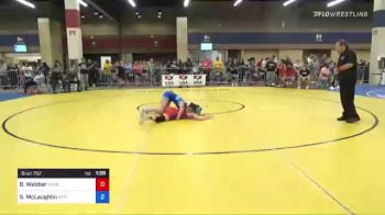 105 lbs Quarterfinal - Brooklynn Webber, Maine Trappers Wrestling Club vs Sara McLaughlin, Riptide Wrestling Club