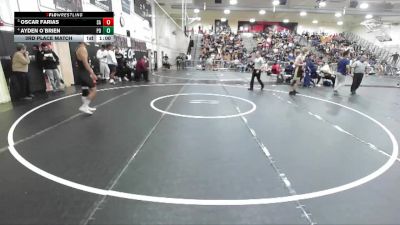 157 lbs 3rd Place Match - Oscar Farias, Santa Ana vs Ayden O`Brien, Palm Desert
