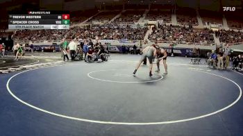 190-D4 5th Place Match - Spencer Cross, Valley Christian High School vs TREVOR WESTERN, Mogollon High School