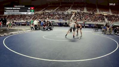 190-D4 5th Place Match - Spencer Cross, Valley Christian High School vs TREVOR WESTERN, Mogollon High School