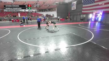 150 lbs 1st Place Match - Aiyanna Koranda, Weigh In Club vs Izabella Champagne, Coleman Youth Wrestling