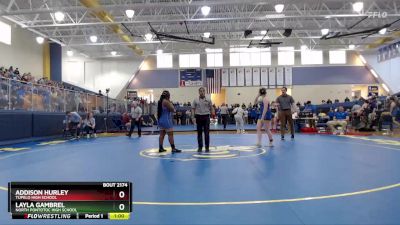 165 lbs 5th Place Match - Layla Gambrel, North Pontotoc High School vs Addison Hurley, Tupelo High School