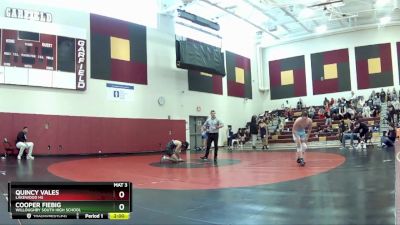 157 lbs Quarterfinal - Cooper Fiebig, Willoughby South High School vs Quincy Vales, Lakewood HS