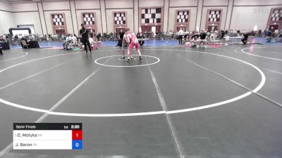 120 lbs Semifinal - Davis Motyka, Pa vs Jack Baron, Pa