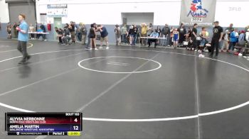 112 lbs Cons. Round 3 - Amelia Martin, Avalanche Wrestling Association vs Alyvia Nerbonne, North Pole Wrestling Club