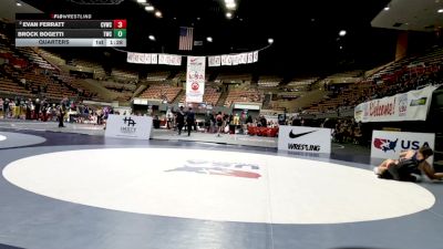 Cadet Boys Lower - 113 lbs Quarters - Brock Bogetti, Tracy Wrestling Club vs Evan Ferratt, Coachella Valley Wrestling Club