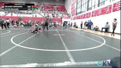 58 lbs Quarterfinal - Orlando Hernandez, ARDMORE TAKEDOWN CLUB vs Paytin Williams, Little Axe Takedown Club