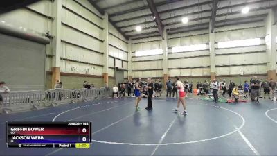 145 lbs Cons. Round 2 - Griffin Bower, CO vs Jackson Webb, ID