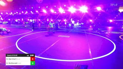 102 lbs Consi Of 16 #2 - Bradley Barnhart, Black Fox Wrestling Academy vs Greyson McDonald, Unattached