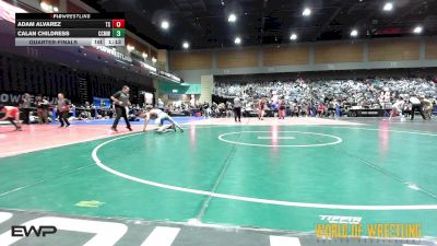 120 lbs Quarterfinal - Adam Alvarez, Team Selma vs Calan Childress, Central Coast Most Wanted