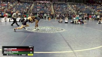 4A 157 lbs Cons. Round 2 - Braylon Peebles, Cardinal Gibbons vs Trey O`Connor, Mallard Creek