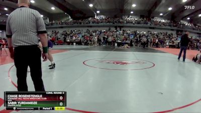 110 lbs Cons. Round 3 - Sabir Yurdanidze, Unaffiliated vs Chase Rosenstengle, Pleasant Hill Youth Wrestling Club-AAA