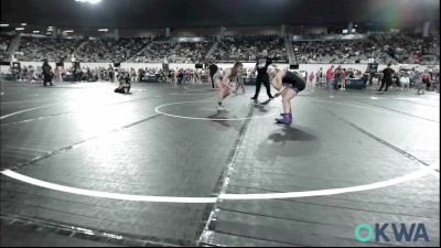 145 lbs Semifinal - Tylee Johnson, Checotah Matcats vs Riley Woods, Salina Wrestling Club