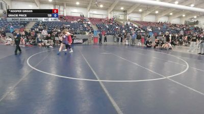 125 lbs Champ. Rd Of 32 - Kooper Griggs vs Gracie Price, Team Idaho